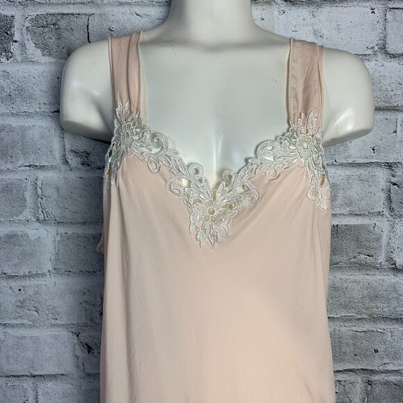 Vintage Union Made Lily Of France Midi Slip Dress Handkerchief Hem Nightgown - Picture 2 of 14